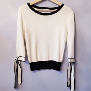Sleeve Tie Bow Knit Top S